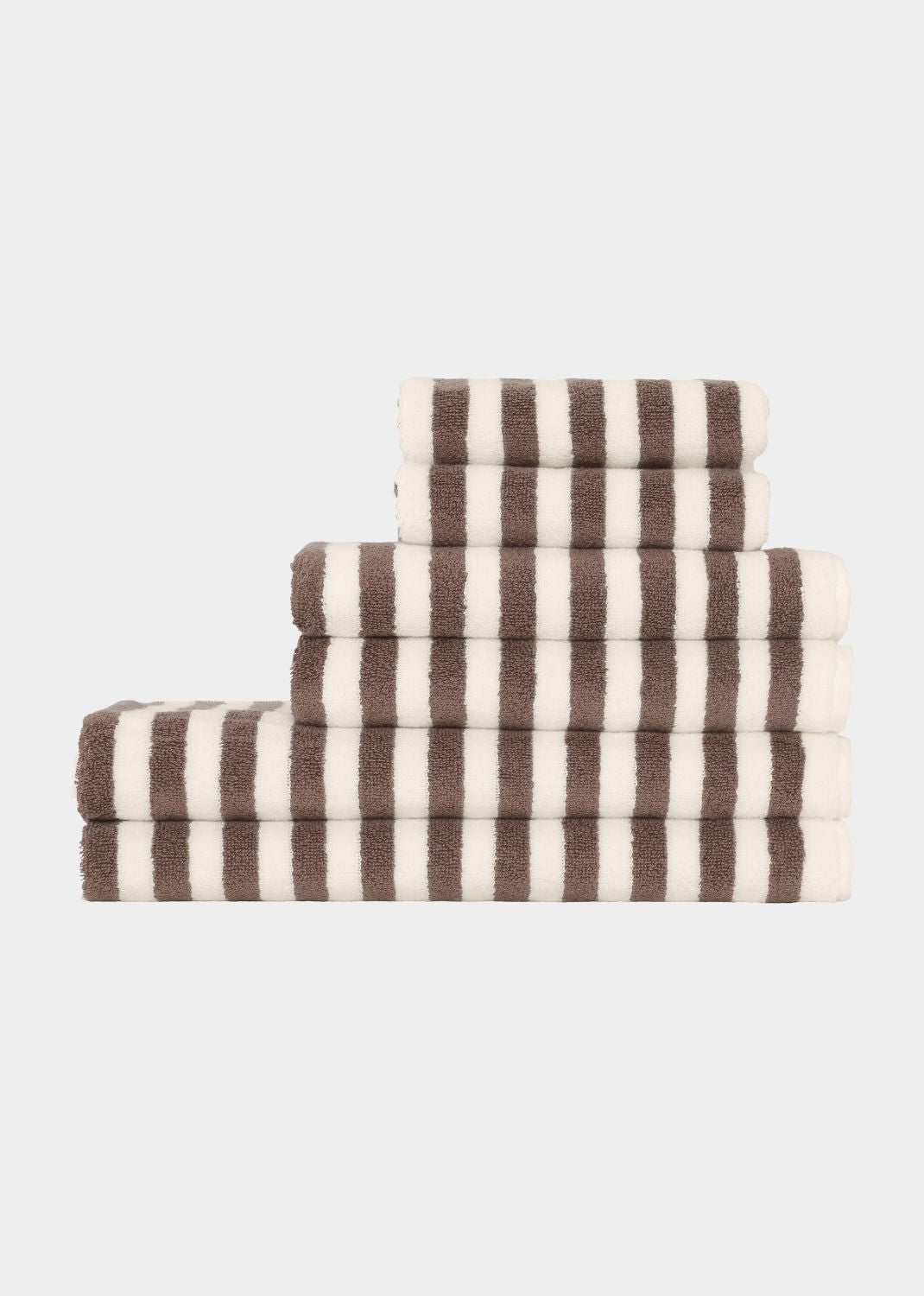 Terry towel - Chocolate stripe